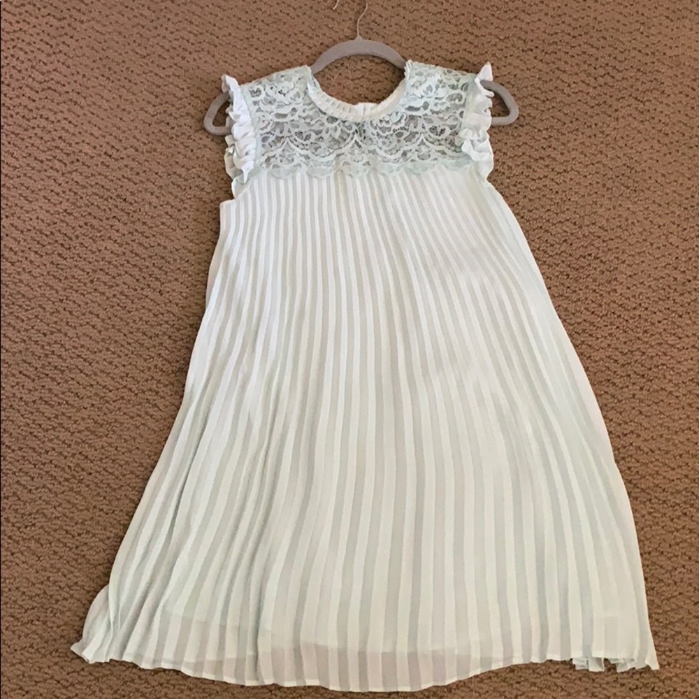 Mint green high neck dress